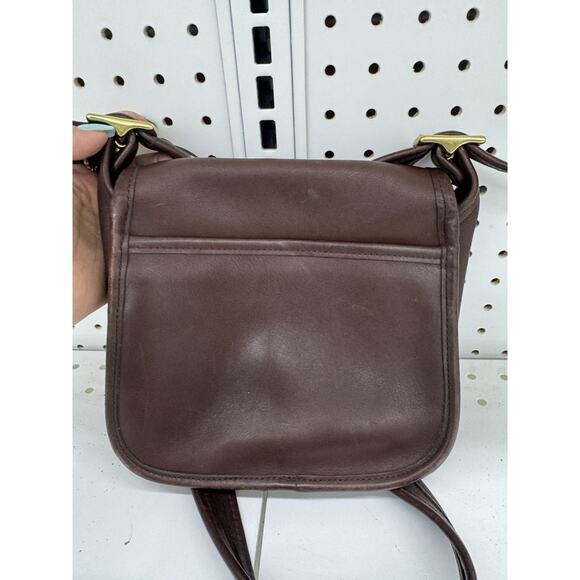 VINTAGE y2k COACH LEGACY SMALL FLAP CROSSBODY Brown LEATHER #9965 (pu100thrift - Picture 4 of 8
